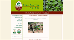 Desktop Screenshot of colecanyonfarm.com