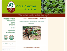Tablet Screenshot of colecanyonfarm.com